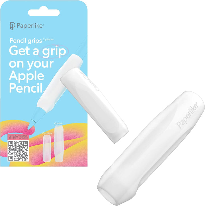 Paperlike | Pencil Grips (2-pack) - Transparent / White | PL-PG-M-22