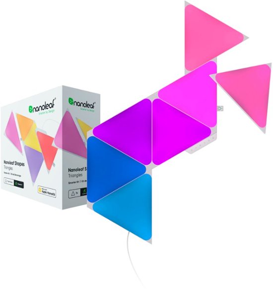 Nanoleaf | Shapes - Triangles - Smarter Kit - 7 Panels | NL47-7003TW-7PK