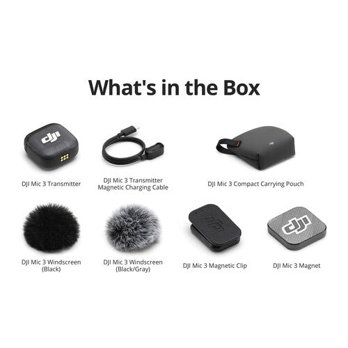 DJI | Mic 3 Clip-On Transmitter/Recorder with Built-In Microphone | CP.RN.00000478.01