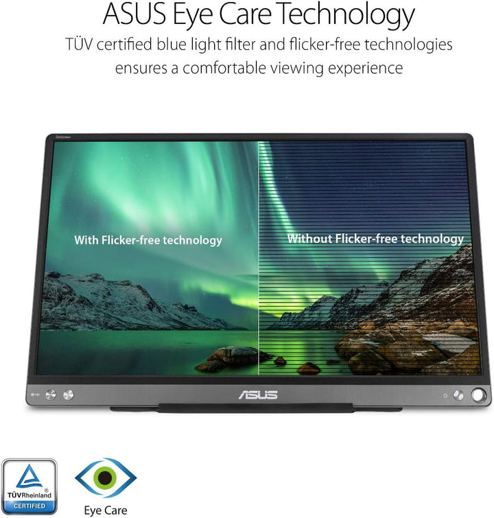 Asus  | ZenScreen 15.6" 1920 x 1080p 60Hz 5ms Portable USB 3.1 Type C Monitor Full | MB16ACE