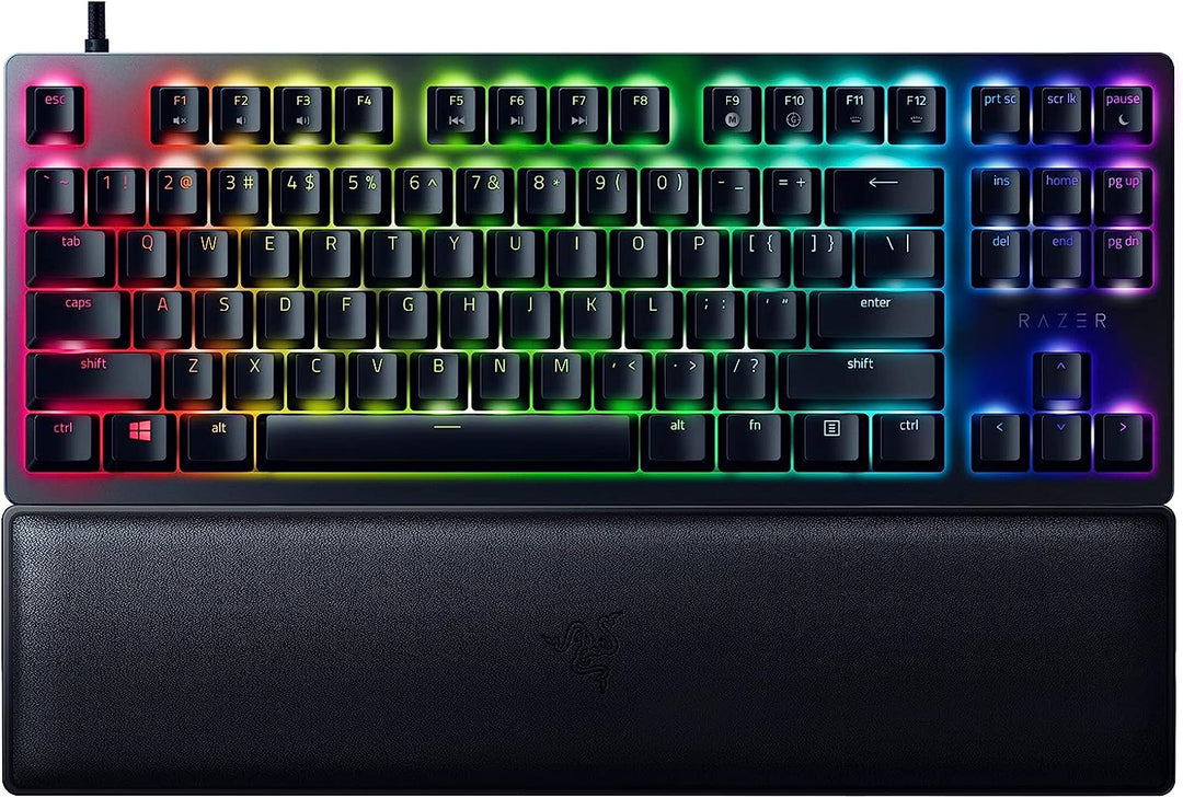 Razer | Huntsman V2 TKL Backlit Mechanical Clicky Purple Optical Ergonomic Gaming Keyboard - Black | RZ03-03940400-R3U1