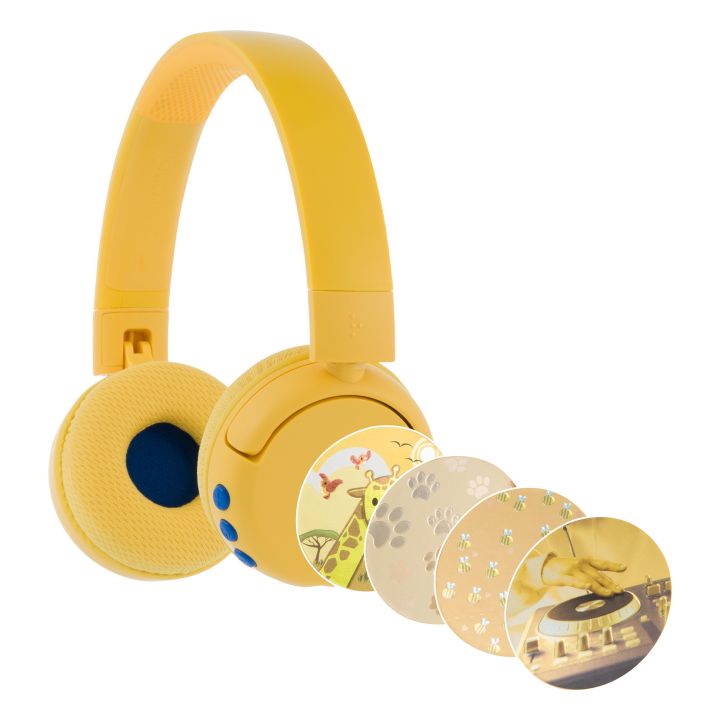 Onanoff | BuddyPhones POP Fun Wireless kids On Ear Headphones - Sun Yellow | ONO-BT-BP-POP-FUN-YL