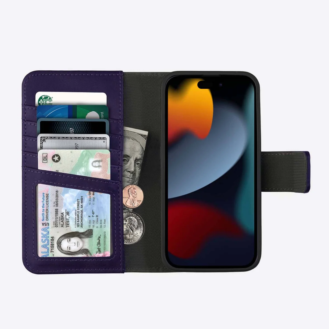 Caseco | 5th Ave MagSafe Wallet Case iPhone 15 - Purple | C31B1-11