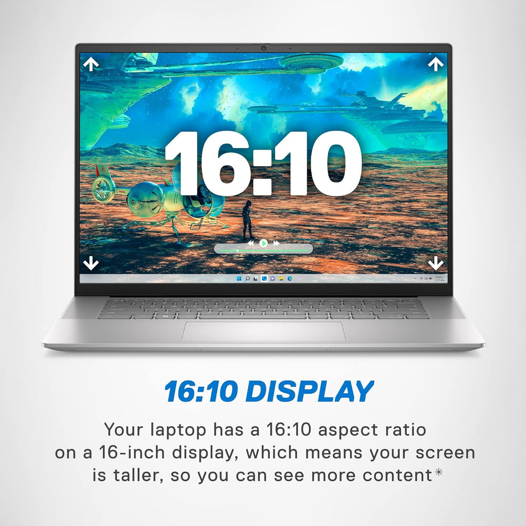 Dell | Laptop Inspiron 16" 1920x1200 i7-1360P 16GB DDR5 1TB 65W Wifi 6E BT 1YR Onsite Silver