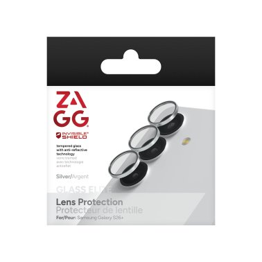 ZAGG | InvisibleShield Glass Elite Camera Rings Lens Protector for Samsung Galaxy S26+ - Silver | 0200121134