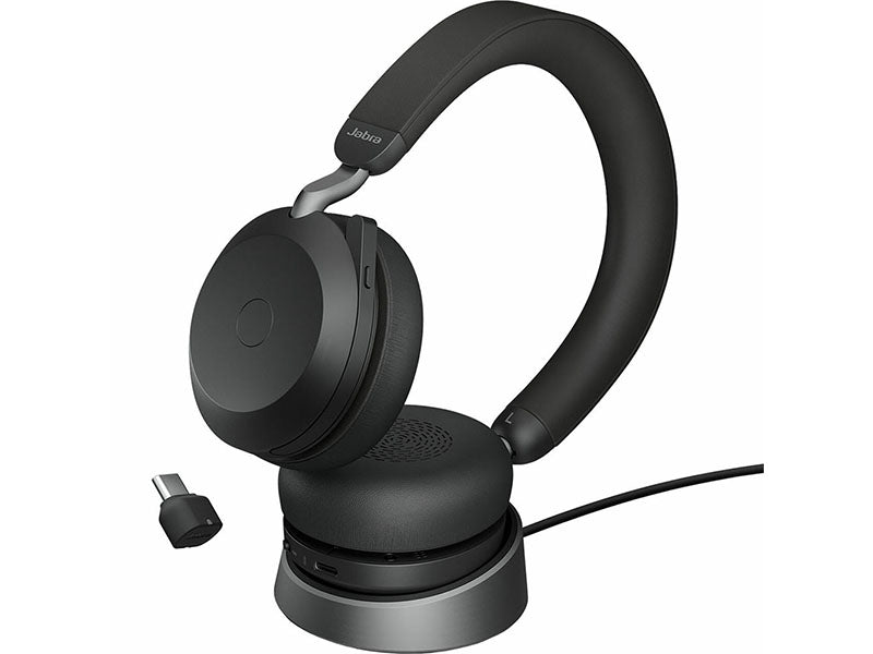 Jabra | Evolve2 75 UC Noise-Canceling Wireless Headset w/ Stand, USB-C | 27599-989-889