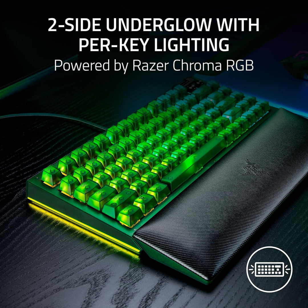 Razer Renewed | BlackWidow V4 75% Hot-swappable Mechanical Gaming Keyboard | RZ03-05000200-R3UR | 60 DAYS WARRANTY