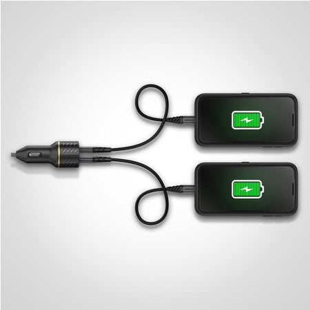 Otterbox | Dual Fast Charge Premium Car Charger USB-C 30W (18W PD + USB-A 12W) - Black | 110-3493