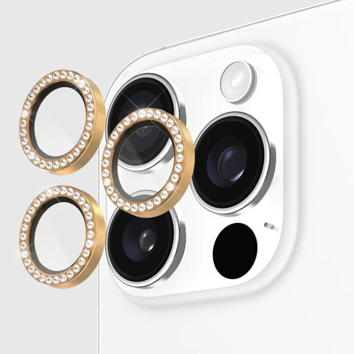 Kate Spade | Aluminum Ring Lens Protector iPhone 16 Pro / Pro Max Set In Stone Gold | 118-2821