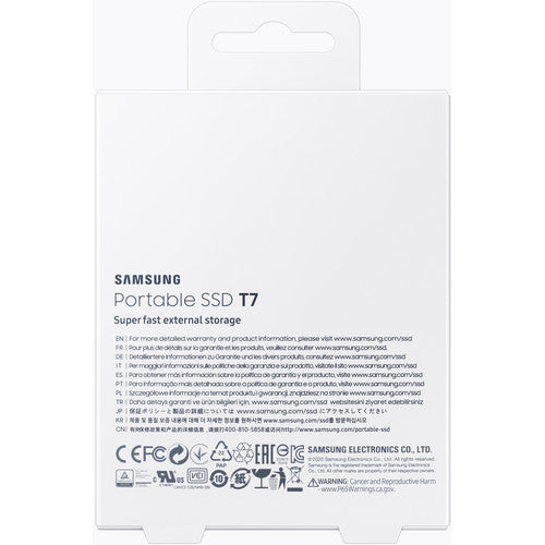 Samsung | USB 3.2 Gen. 2 T7 500GB Portable SSD - Grey /OPEN BOX | MU-PC500T/AM-STOB