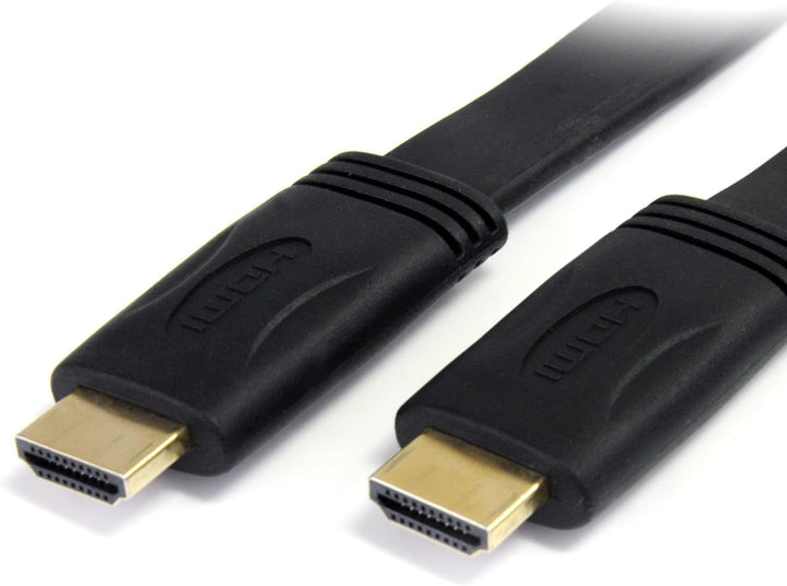 StarTech | Flat High Speed HDMI Cable with Ethernet 15ft / 4.6m - Black | HDMIMM15FL