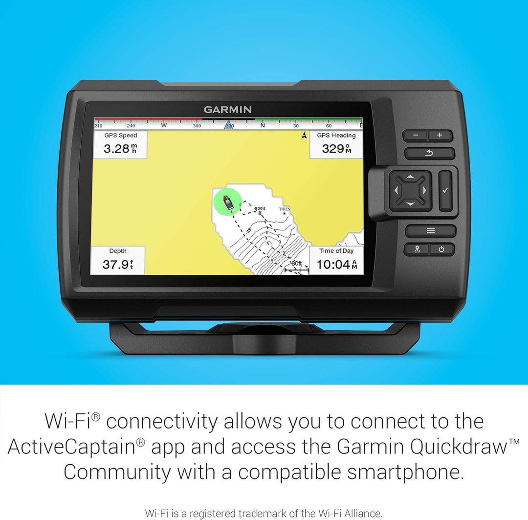 Garmin | Striker Vivid 7cv 7" Display Fishfinder with GT20-TM Transducer, GPS and Wi-Fi Connectivity | CE010-02552-01