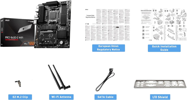 MSI | Motherboard PRO B650-S WIFI B650 AM5 Max128GB DDR5 ATX Retail | B650SWIFI