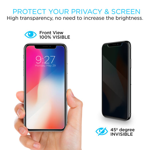 Caseco | iPhone X / XS / 11 Pro  - Privacy Tempered Glass Screen Protector | C4406-00