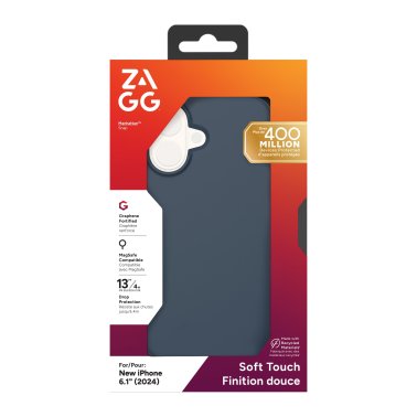 ZAGG | Manhattan Graphene Snap Case iPhone 16 - Navy | 15-13397