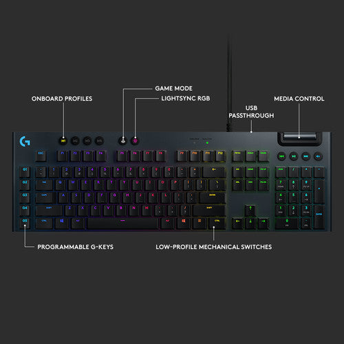 Logitech | G815 RGB Mechanical Gaming Keyboard (Clicky) | 920-009087