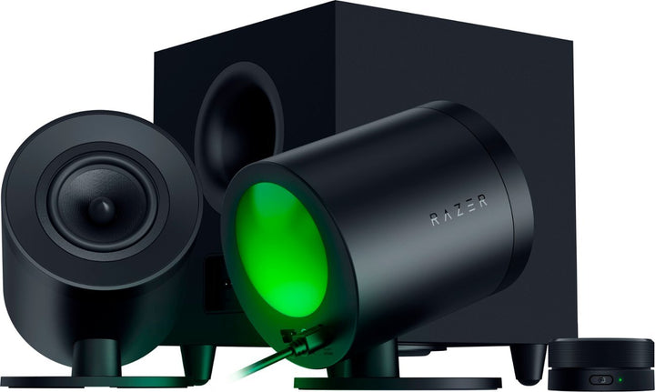 Razer | Nommo V2 Pro - Full Range 2.1 PC Gaming Speakers w/ Wireless Sub (4pcs) - Black | RZ05-04740100-R3U1