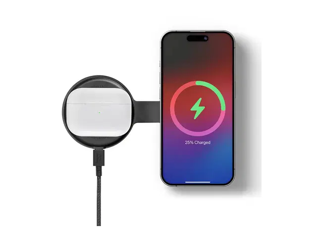 Native Union | Voyage 2-in-1 Wireless Charging Pad Qi2 Certified - Black | VOY-2IN1-WL-BLK