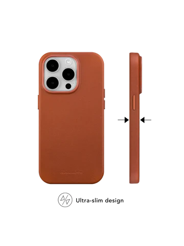 Decoded | Leather Backcover for iPhone 15 Pro - Tan | DC-D24IPO15PBC1TN
