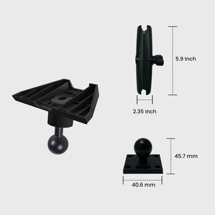 Mighty Mount | AMPS Plate Mount for Starlink Mini - Black | M9560-B2