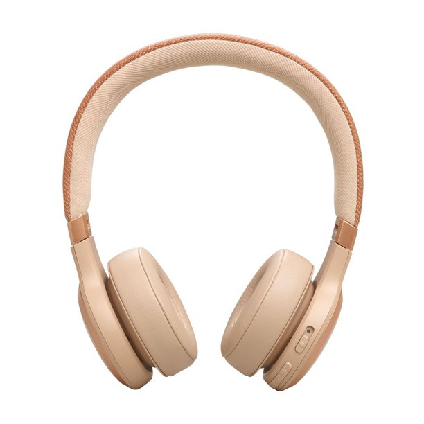 JBL | Live 670NC Wireless On-Ear True Adaptive Headphones - Sandstone | JBLLIVE670NCSATAM