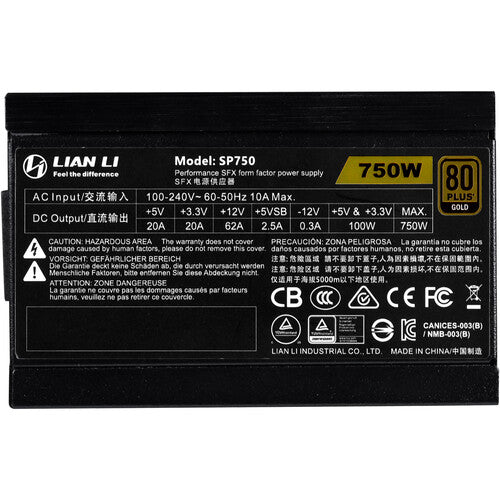Lian-Li | Power Supply 750W APFC 80+ GOLD 47Hz - 63Hz Full modular SFX Black Retail | SP750