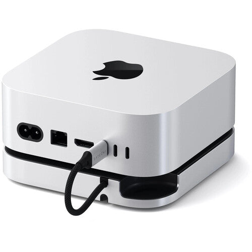 Satechi | Stand & Hub for Mac Mini M4 w/SSD Enclosure - Silver | ST-GNMMES