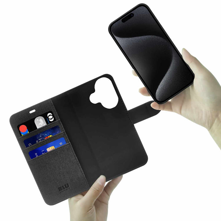 Blu Element | Folio 2-in-1 iPhone 17 Case - Black | BEF217B1