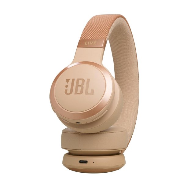JBL | Live 670NC Wireless On-Ear True Adaptive Headphones - Sandstone | JBLLIVE670NCSATAM