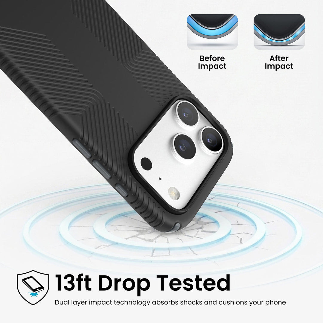 Speck | Presidio2 Grip MagSafe Case iPhone 18 Pro / 17 Pro with Camera Control  - Black | 151096-D143