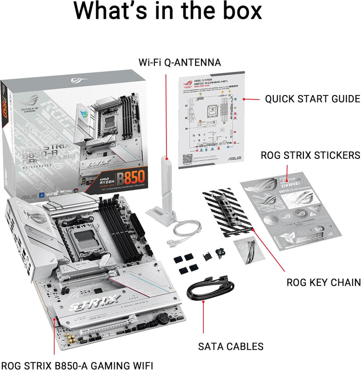 ASUS | Motherboard ROG STRIX B850-A GAMING WIFI B850 AM5 192GB DDR5 ATX ASUS Motherboard ROG STRIX B850-A GAMING WIFI B850 AM5 192GB DDR5 ATX ROG STRIX B850-A GAM WIFI
