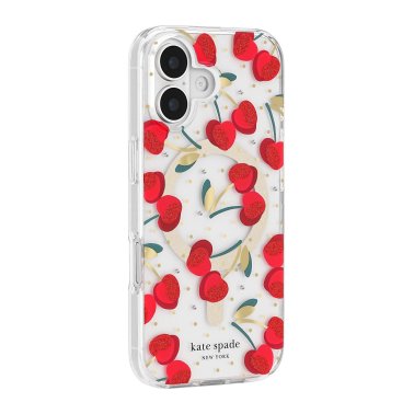 Kate Spade | Protective MagSafe iPhone 17 Case - Cherry Dot | KS057398