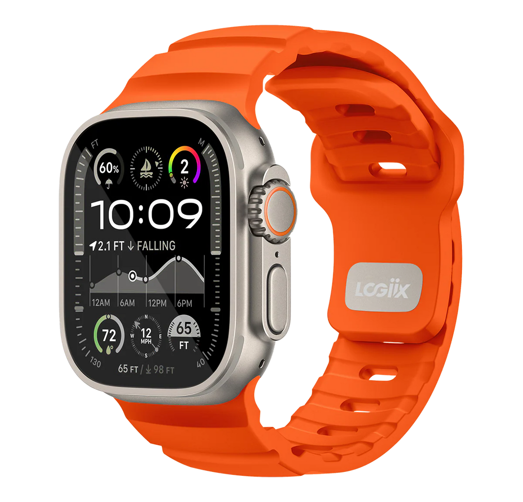 LOGiiX | Sport Strap for Apple Watch 44/45/46/49mm - Orange | LGX-14026
