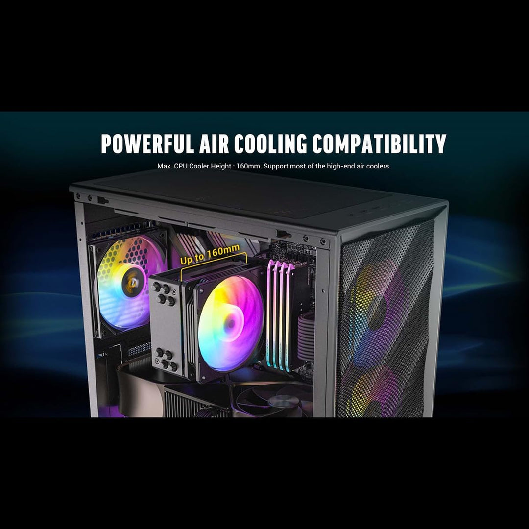 Antec | Mid-Tower Gaming Chassis 1YW– Black | AX85 ARGB