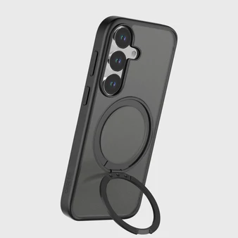 Caseco | Hybrid Case With Built-in MagSafe Ring Holder Samsung Galaxy S25 - Black | C27D6-01