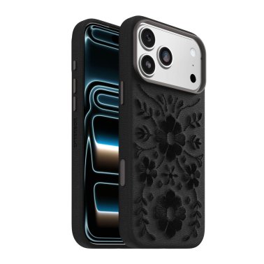 Otterbox | Symmetry Cactus Leather iPhone 18 Pro Max/17 Pro Max Embroidery MagSafe Case - Ink Blossom | 77-000495