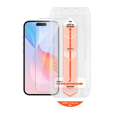 HyperGear | Tempered Glass Screen Protector iPhone 16 Plus/15 Plus w/Installation Applicator Tray | 16090