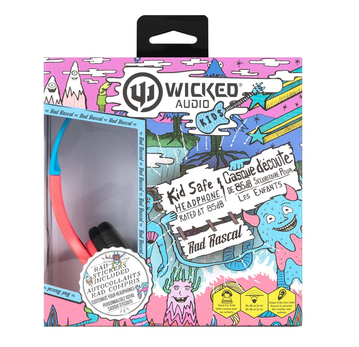 Wicked Audio | Rad Rascal Kids Headphones with Safety Volume - Bubble Gum | WI312-CA