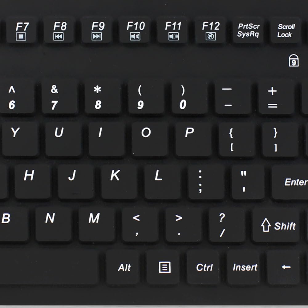 Adesso | Adesso SlimTouch Antimicrobial Waterproof USB Touchpad Keyboard - Black | AKB-270UB
