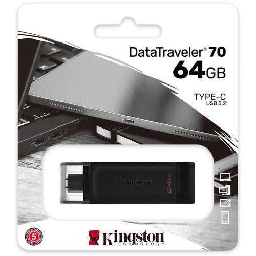 Kingston | DataTraveler 64GB 70 USB 3.2 Gen 1 Type-C Flash Drive  | DT70/64GB