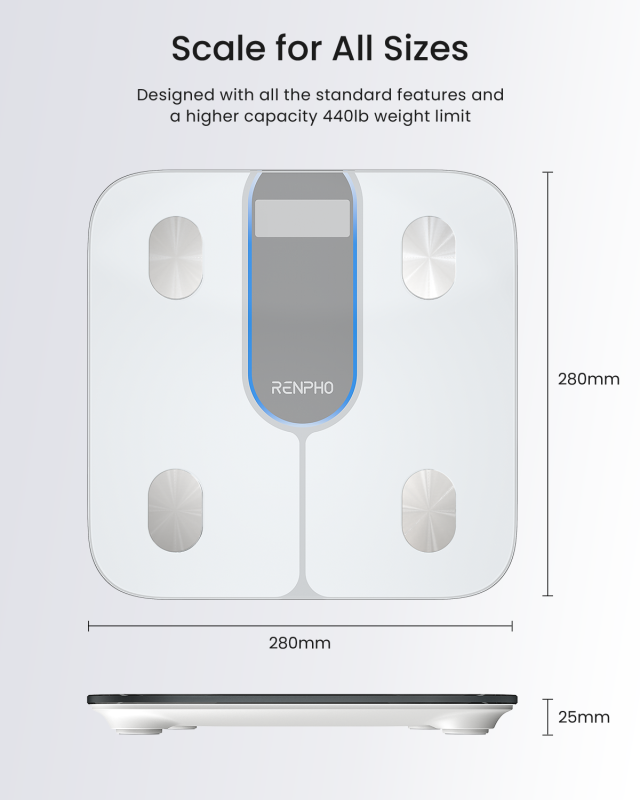 Renpho | Elis 1C Smart Body Scale - White | PCA-R-A033-WH