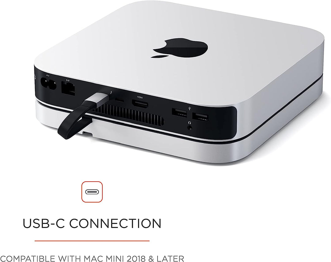 Satechi | Aluminum Stand Hub for Mac Mini - Silver | ST-ABHFS