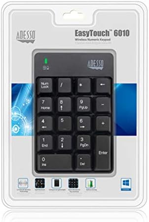 Adesso | Wireless Mechanical Numerical Keypad - Black | WKB-6010UB