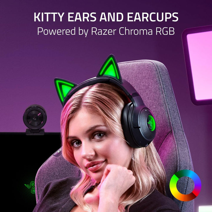 Razer Renewed | Kraken Kitty V2 Pro Headset Quartz - Black | RZ04-04510200-R3UR