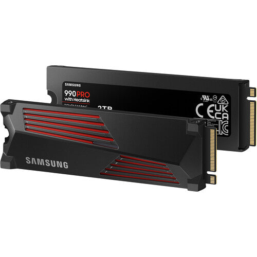 Samsung | 990 PRO 2TB NVMe PCI-e Internal Solid State Drive with Heatsink - Black/Red | MZ-V9P2T0CW PROMO ENDS MAY 2 REG $359.99
