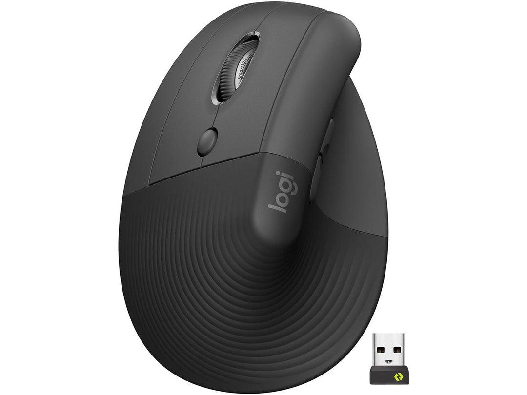 Logitech | Lift Vertical Ergonomic Mouse - Left Handed - Graphite | 910-006467