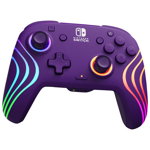 Afterglow | Wave Wireless Pro Controller with Motion for Nintendo Switch & Nintendo Switch OLED Model - Purple |  500-252-PR