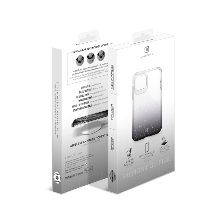 Caseco | iPhone 11 Pro Max - Fremont Glitter Tough Case - Black | C2709-01