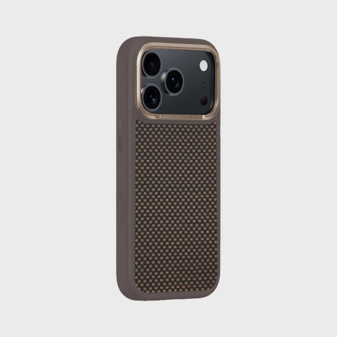 Caseco | Aramid Fiber Weave Pattern iPhone 17 Pro Case - Brown | C28E7-55