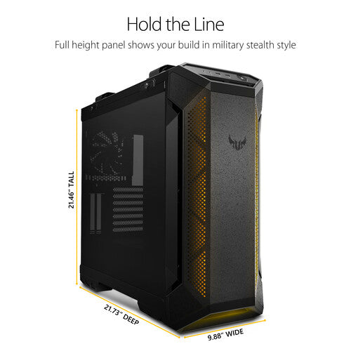 Asus | TUF Gaming GT501 Mid-Tower Computer Case for up to EATX Motherboards - Grey | GT501/GRY/WITH HANDLE